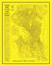 Load image into Gallery viewer, Vintage Map of Seattle, Washington 1912
