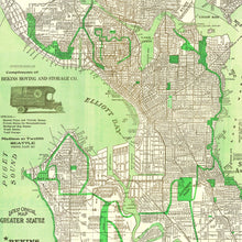 Load image into Gallery viewer, Vintage Map of Seattle, Washington 1913
