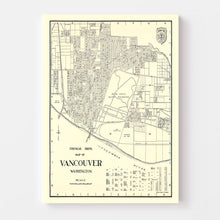 Load image into Gallery viewer, Vintage Map of Vancouver, Washington 1920
