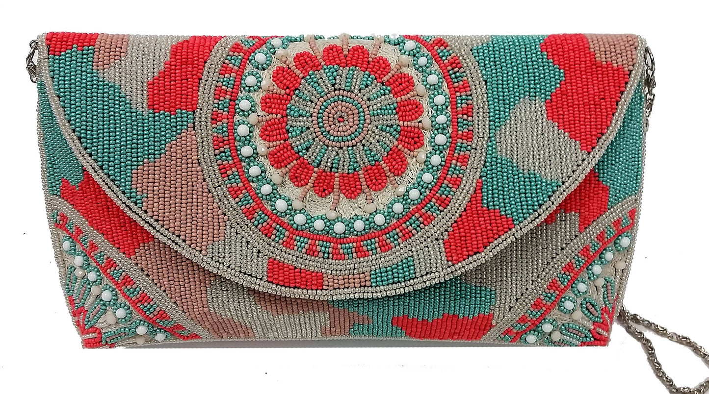 Ricki designs - BEADED CAMOFLAGE CLUTCH #1244841