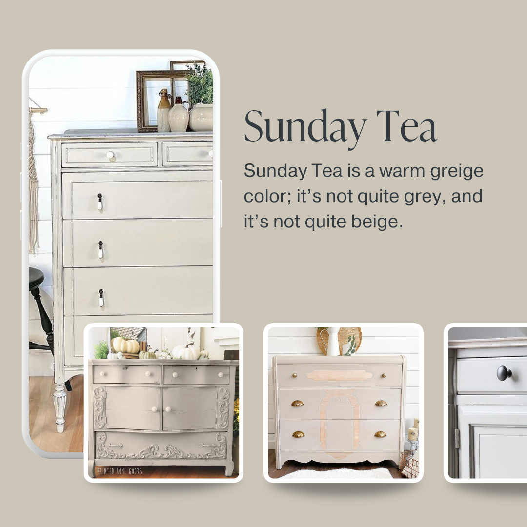 Country Chic Paint - Sunday Tea - Chalk Style Paint for Furniture & Home Decor: Small project jar (4 oz)
