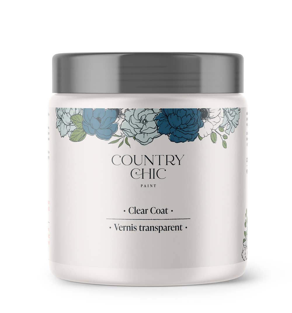 Country Chic Paint - Clear Coat - Eco-Friendly Clear Satin Sheen Top Coat: Small Project Jar (4 oz)
