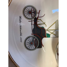 Load image into Gallery viewer, 1895-1903 Gold Trim Porcelain Lunch Set of 4 Antique Automobiles
