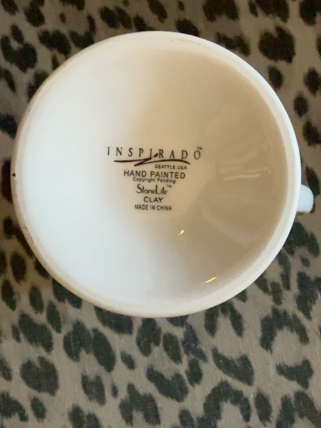 Inspirado StoneLite Starburst & Ribbon Footed Mug