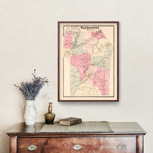 Load image into Gallery viewer, Vintage Map of Washington, Connecticut 1867
