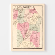 Load image into Gallery viewer, Vintage Map of Washington, Connecticut 1867
