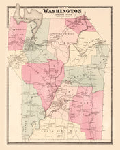 Load image into Gallery viewer, Vintage Map of Washington, Connecticut 1867
