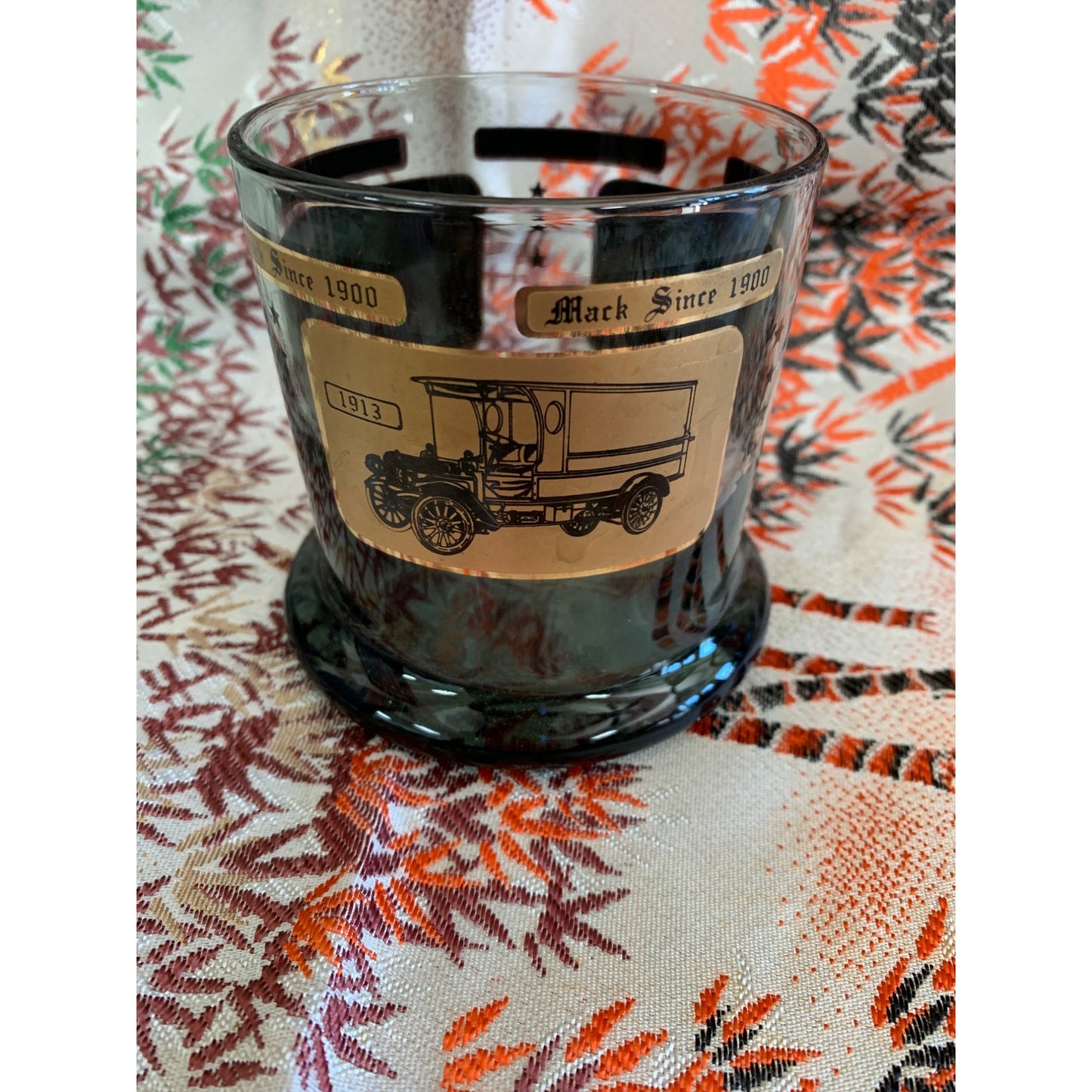 Mack Truck Whiskey Tumblers Wide Bottom Smoked Glass set of 6