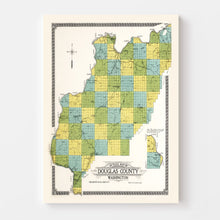 Load image into Gallery viewer, Vintage Map of Douglas County, Washington 1915
