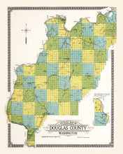 Load image into Gallery viewer, Vintage Map of Douglas County, Washington 1915
