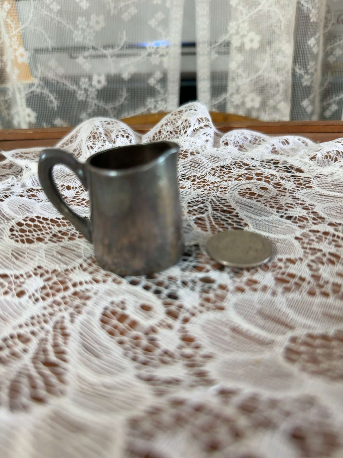 Vintage German Kaufhof Miniature Silverplate Creamer – 0.02 Liter