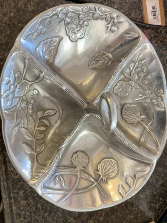 Vintage Charter Club Country Chateau 4-Section Aluminum Serving Dish