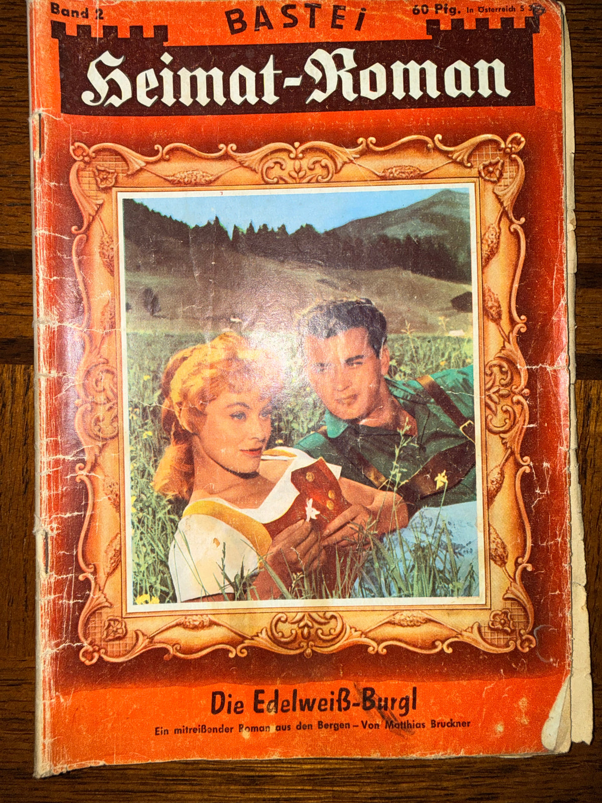 Vintage Bastei Heimat-Roman Band 2 Die Edelweiß-Burgl German Pulp Book