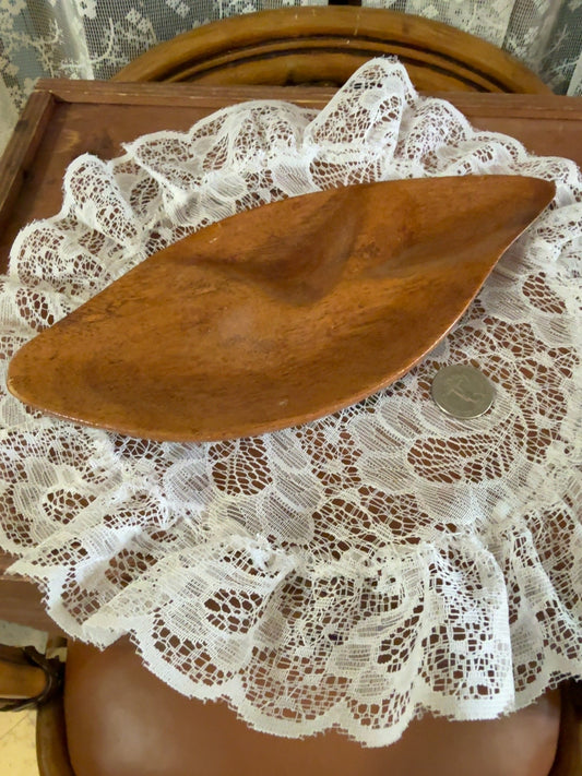 Vintage Mid-Century Monkeypod Wood Divided Serving Tray – Three Compartments