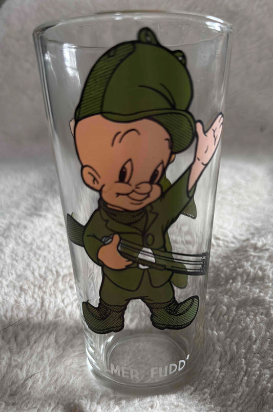 1973 Vintage Pepsi Collectible Looney Tunes Glass Tumbler "Elmer Fudd"