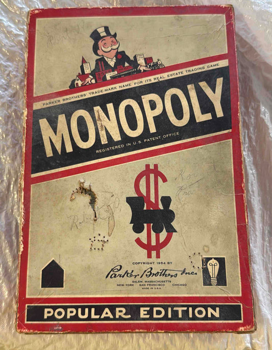 1954 "Popular Edition" Monopoly Board Game by Parker Brothers
