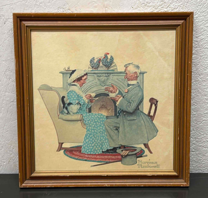 Vintage Framed Print of a Norman Rockwell Illustration