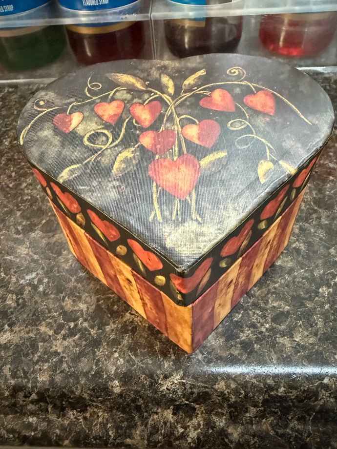 Heart Shaped Box with Stripes