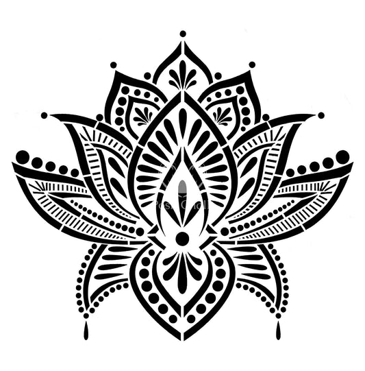 Posh Chalk Stencil Lotus Blossom 30x30cm