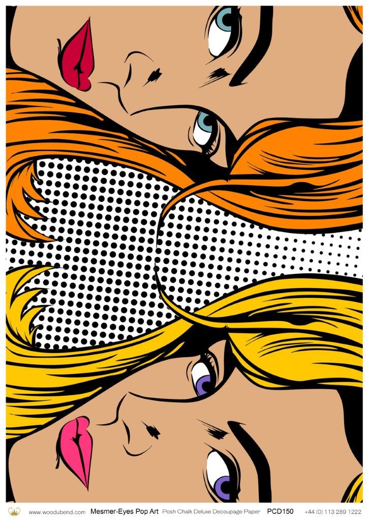 Mesmer-Eyes Pop Art Posh Chalk Deluxe Decoupage - A3 11-3/4 x 16-1/2 in