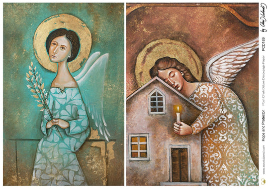 Hope And Protector (A3) Posh Chalk Deluxe Decoupage By Chris Leloudis Posh Chalk Deluxe Decoupage - A3 17  x 12 x .02 in