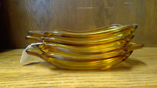 4pc Amber Banana Split bowl