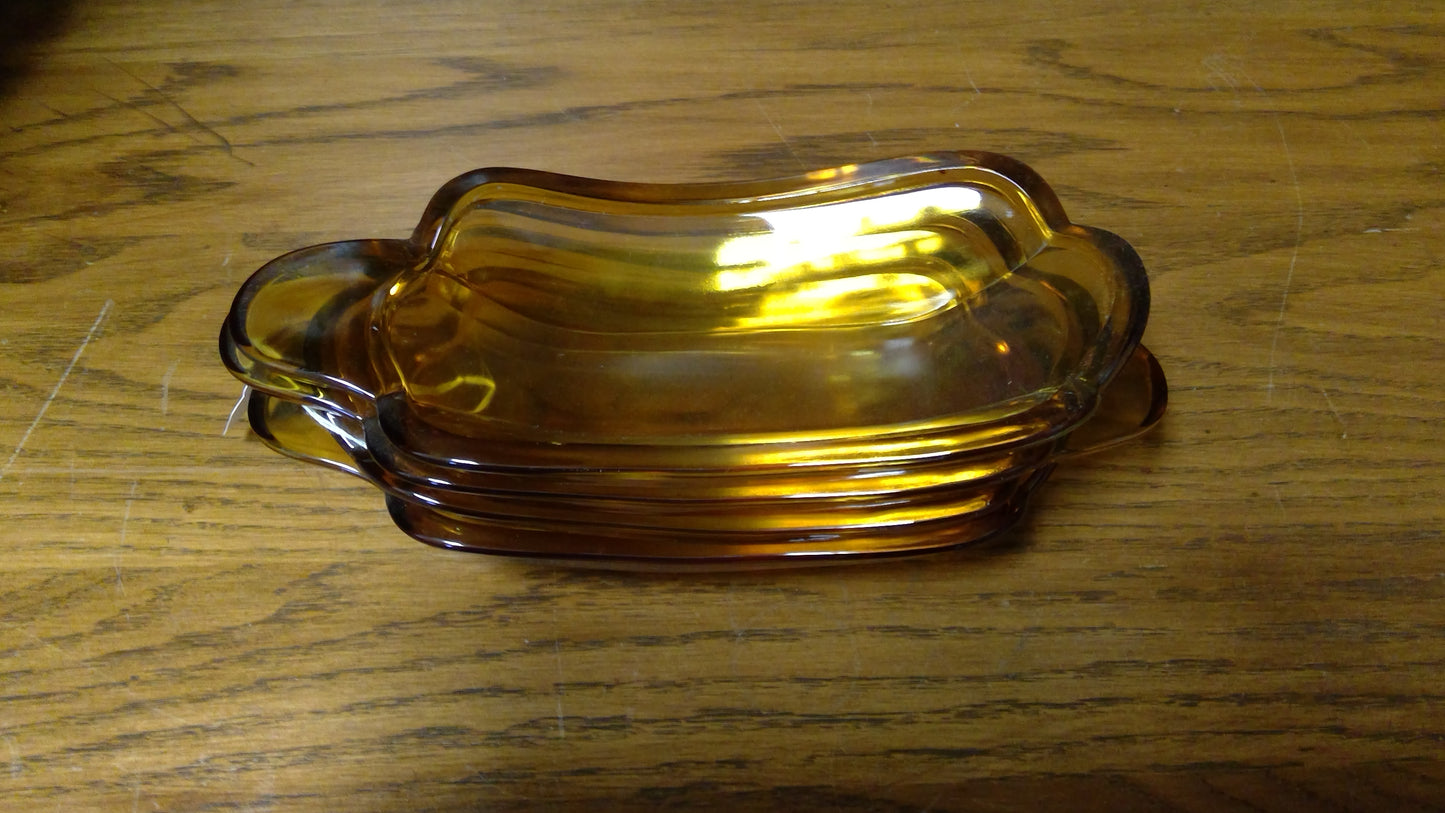4pc Amber Banana Split bowl
