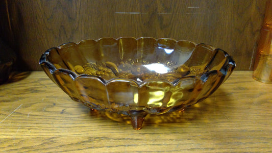 Vintage Amber fruit bowl