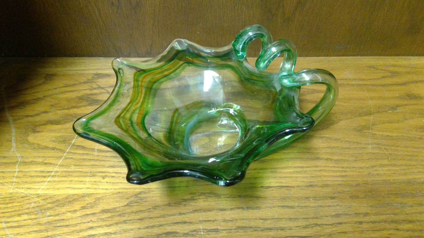 Green Murano Glass Bowl