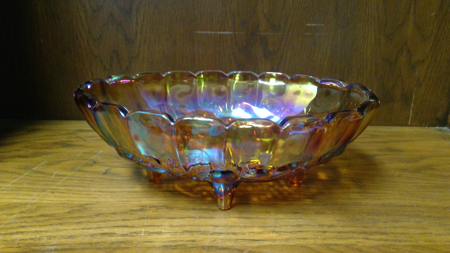 Vintage Carnival Glass Fruit Bowl