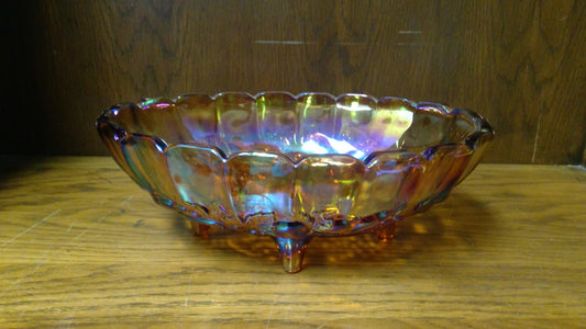 Vintage Carnival Glass Fruit Bowl