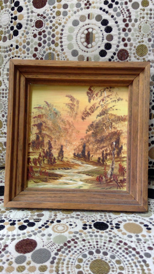 Vintage Wood Painting