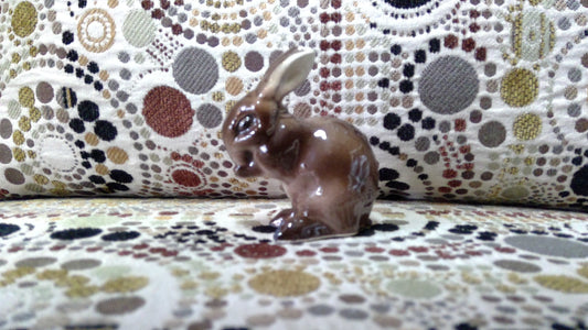 Tiny Brown Glass bunny