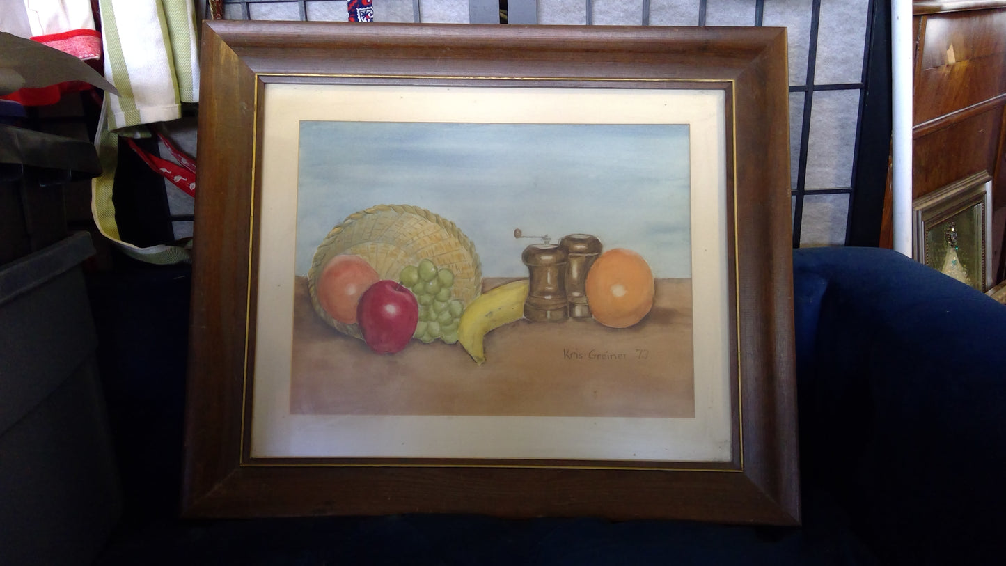 Vintage Fruit Oil Painting
