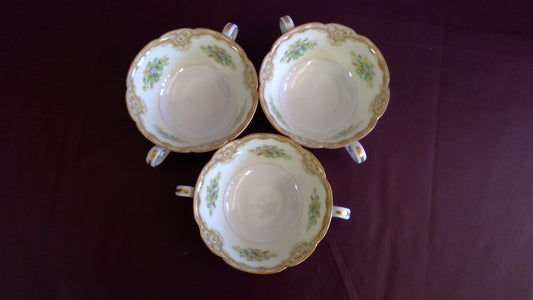 3pc Cream bowls Noritake Iris