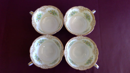 4pc Teacups Noritake Iris