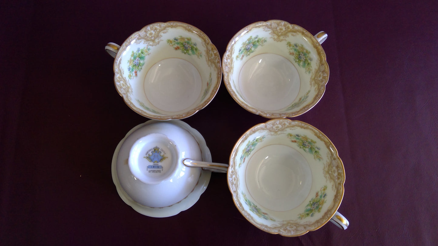 4pc Teacups Noritake Iris