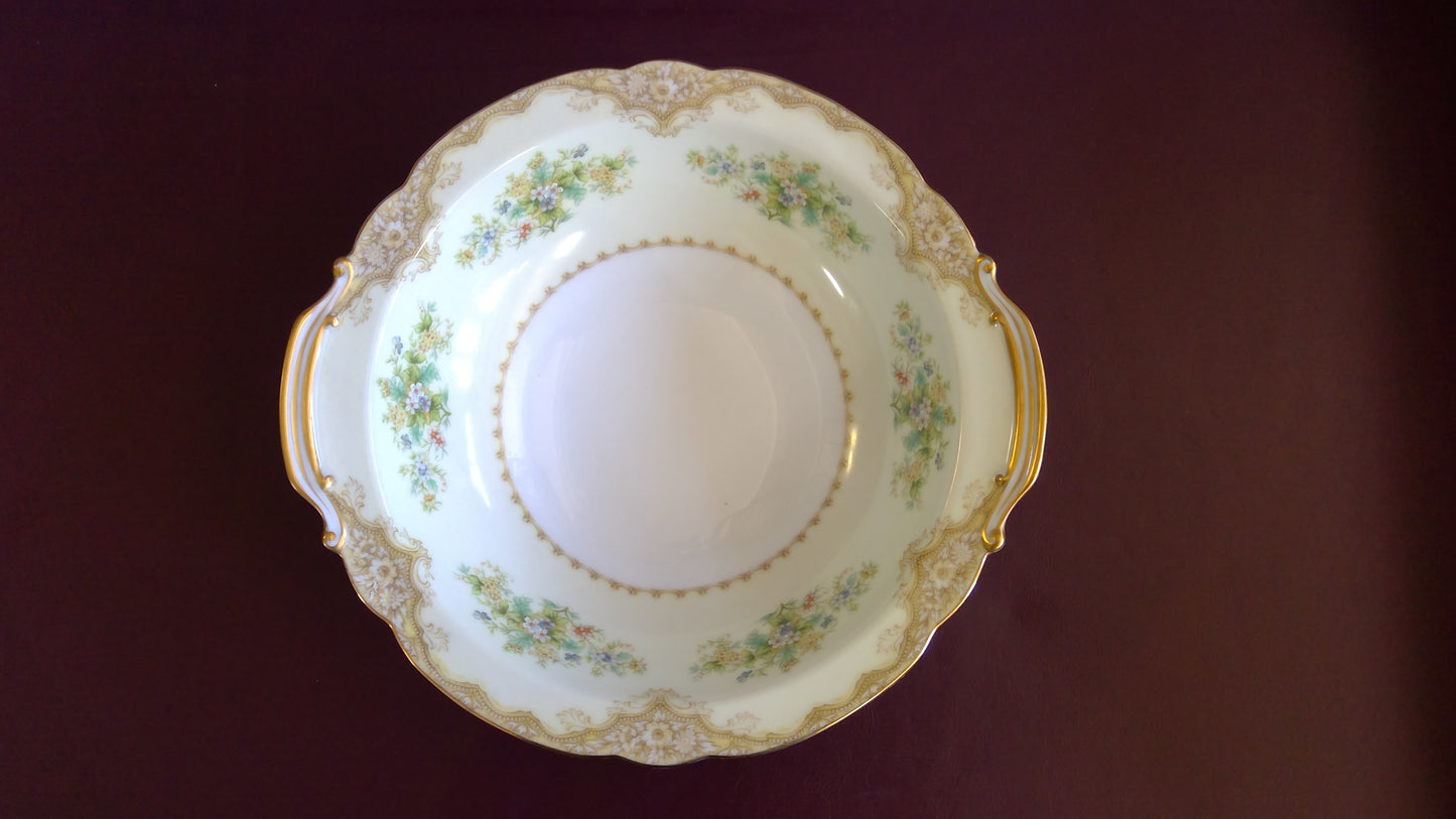 2 pc Dinner Bowls, One with lid. Noritake Iris