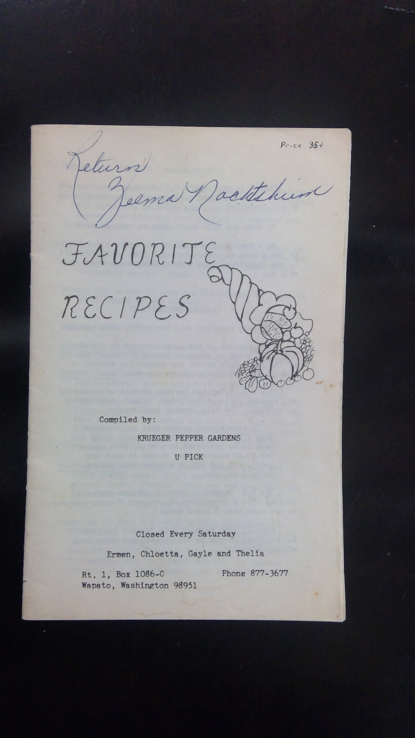 Hand-Made Vintage Recipe book