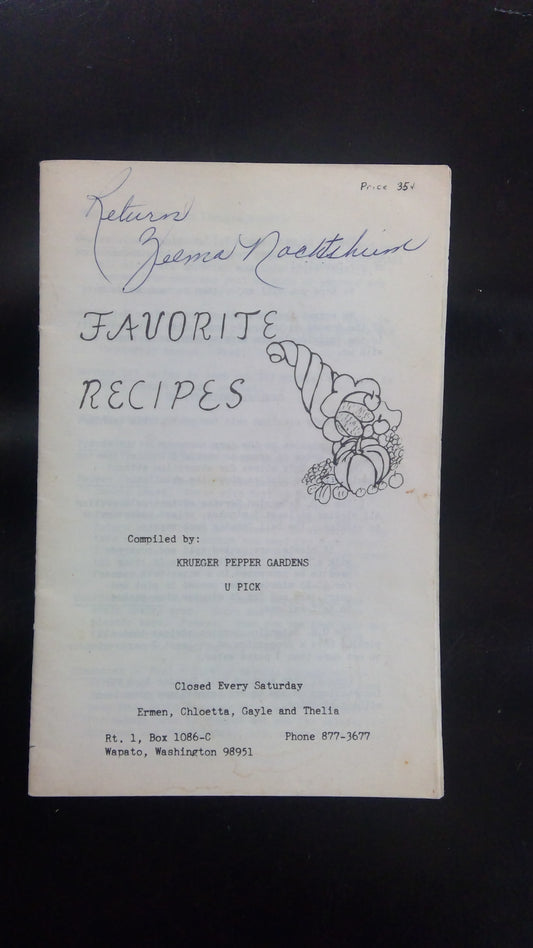 Hand-Made Vintage Recipe book