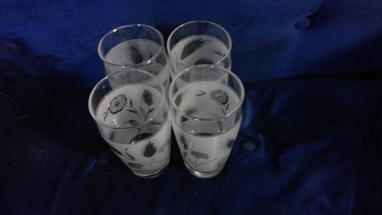4pcs Libby Silver Water Cups
