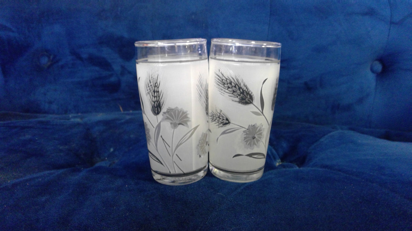 4pcs Libby Silver Small Water Glasses
