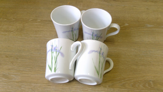 4pc Shadow Iris Mugs