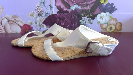 White Wedge Heels