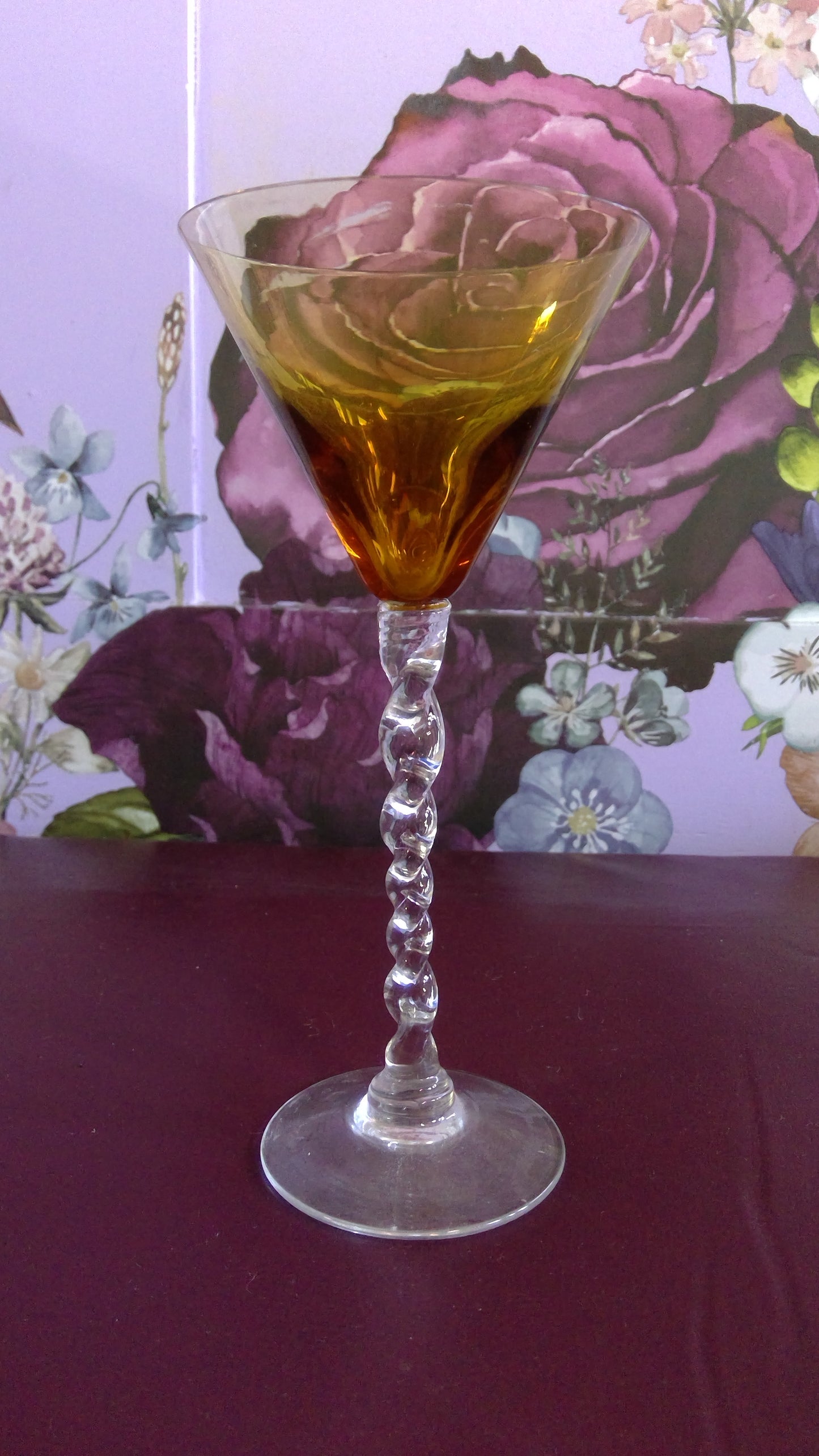 Amber Mini Martini Glass
