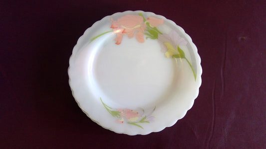 Iris Floral Milkglass Plate
