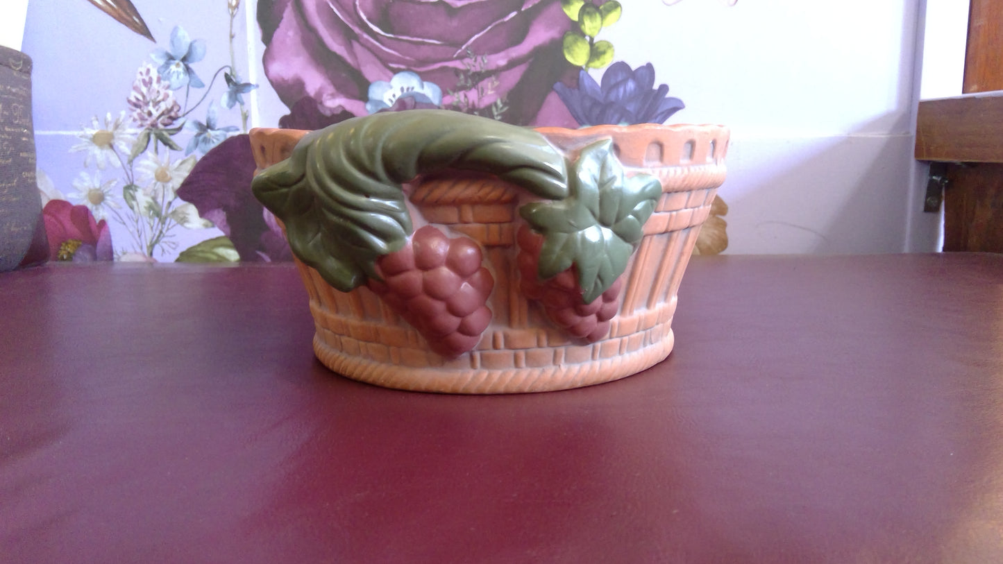 Cermic Grape Vine Basket