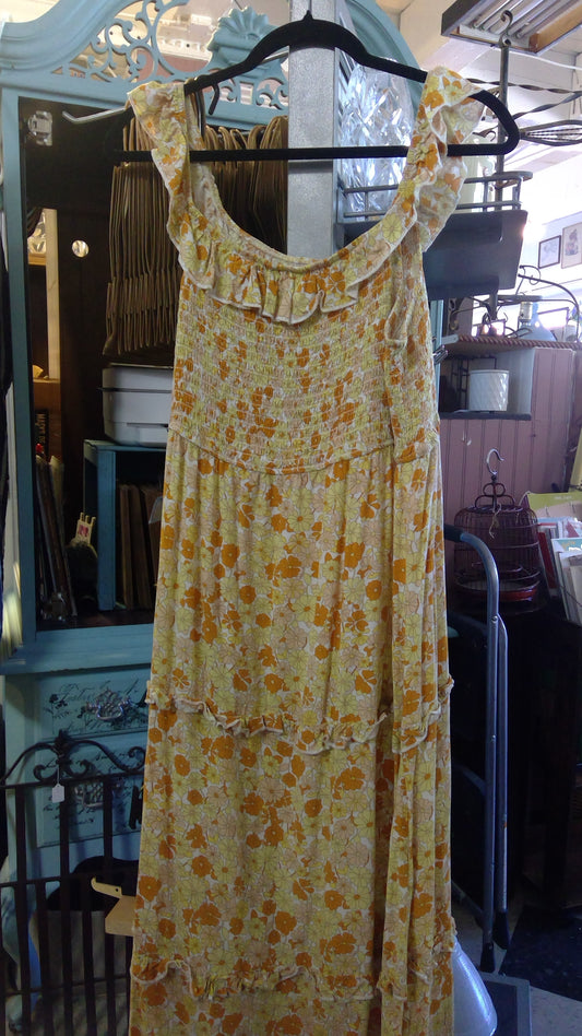 Yellow Floral Sun Dress