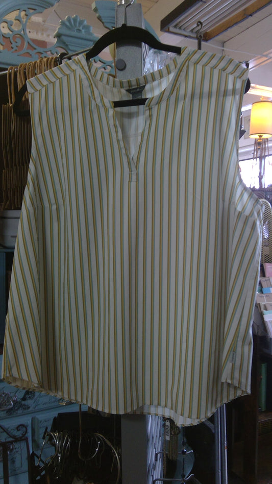 Striped V Neck Blouse