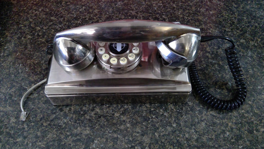 Silver Dial up Phone